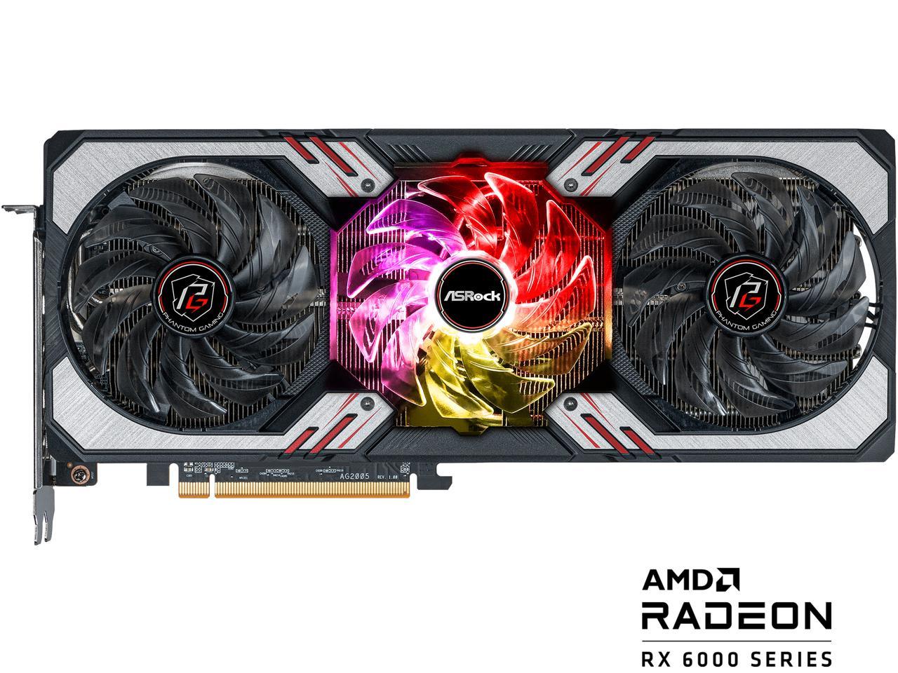 ASRock Radeon RX 6700 XT Phantom Gaming D Graphic Card, 12GB GDDR6 VRAM, AMD RDNA2 (RX6700XT PGD 12GO)