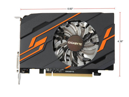 GIGABYTE GeForce GT 1030 DirectX 12 GV-N1030OC-2GI 2GB 64-Bit GDDR5 PCI Express x16 Video Card