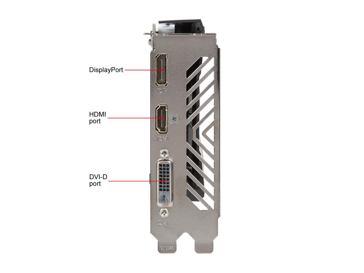 GIGABYTE Radeon RX 560 14CU DirectX 12 GV-RX560OC-4GD REV2.0 4GB 128-Bit GDDR5 ATX Video Card