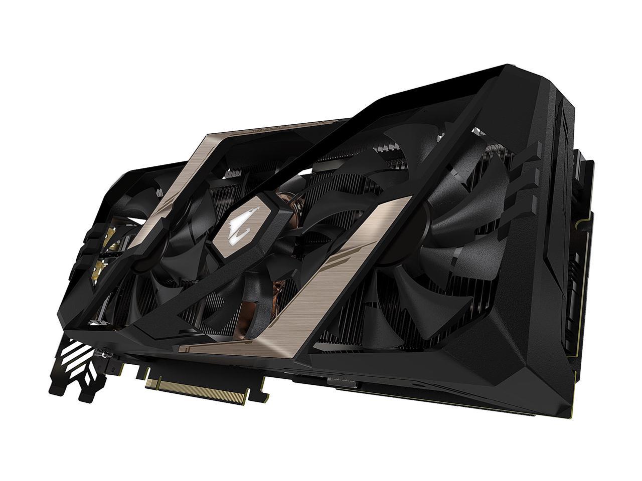 GIGABYTE AORUS GeForce RTX 2080 Ti DirectX 12 GV-N208TAORUS-11GC 11GB 352-Bit GDDR6 PCI Express 3.0 x16 SLI Support ATX Video Card