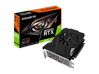 GIGABYTE Geforce RTX 2060 MINI ITX OC 6G Graphics Card, Mini ITX Form Factor, 6GB 192-Bit GDDR6, GV-N2060IXOC-6GD Video Card