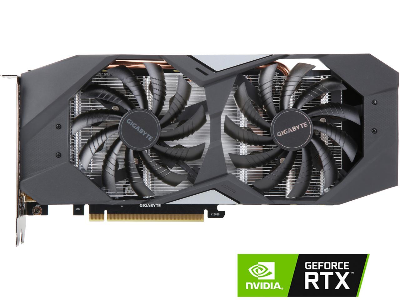 GIGABYTE GeForce RTX 2060 DirectX 12 GV-N2060WF2OC-6GD R2 6GB 192-Bit GDDR6 PCI Express 3.0 x16 ATX Video Card