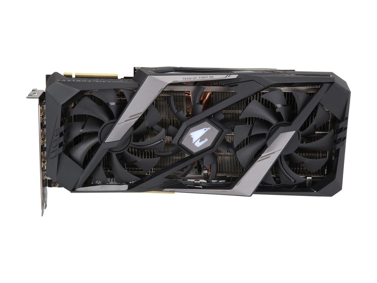 GIGABYTE AORUS GeForce RTX 2080 Ti DirectX 12 GV-N208TAORUS X-11GC 11GB 352-Bit GDDR6 PCI Express 3.0 x16 SLI Support ATX Video Card