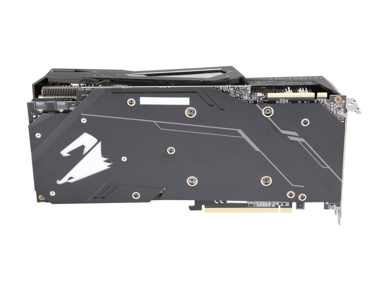 GIGABYTE AORUS GeForce RTX 2080 Ti DirectX 12 GV-N208TAORUS X-11GC 11GB 352-Bit GDDR6 PCI Express 3.0 x16 SLI Support ATX Video Card