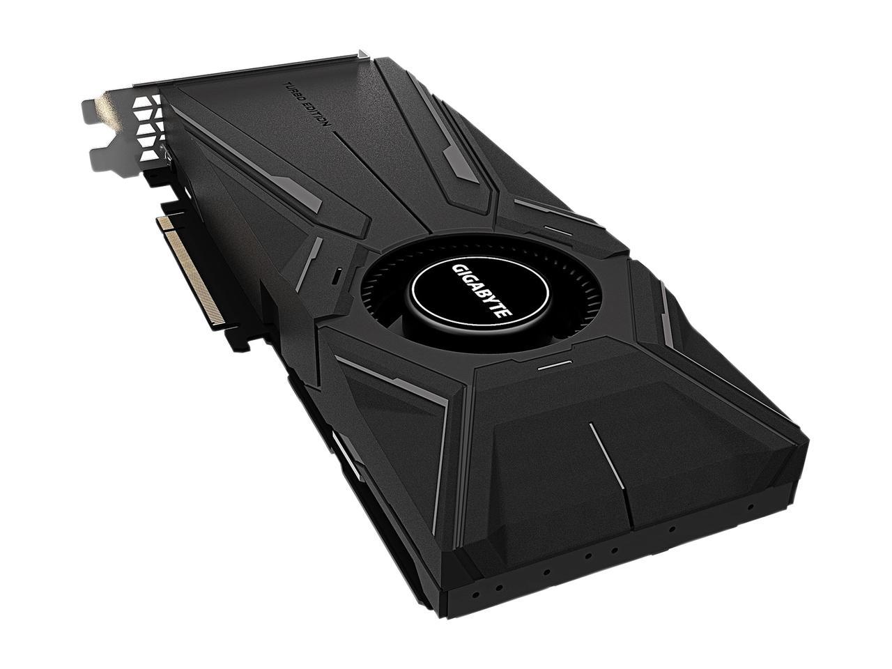 GIGABYTE GeForce RTX 2080 SUPER DirectX 12 GV-N208STURBO-8GC 8GB 256-Bit GDDR6 PCI Express 3.0 x16 SLI Support ATX Video Card