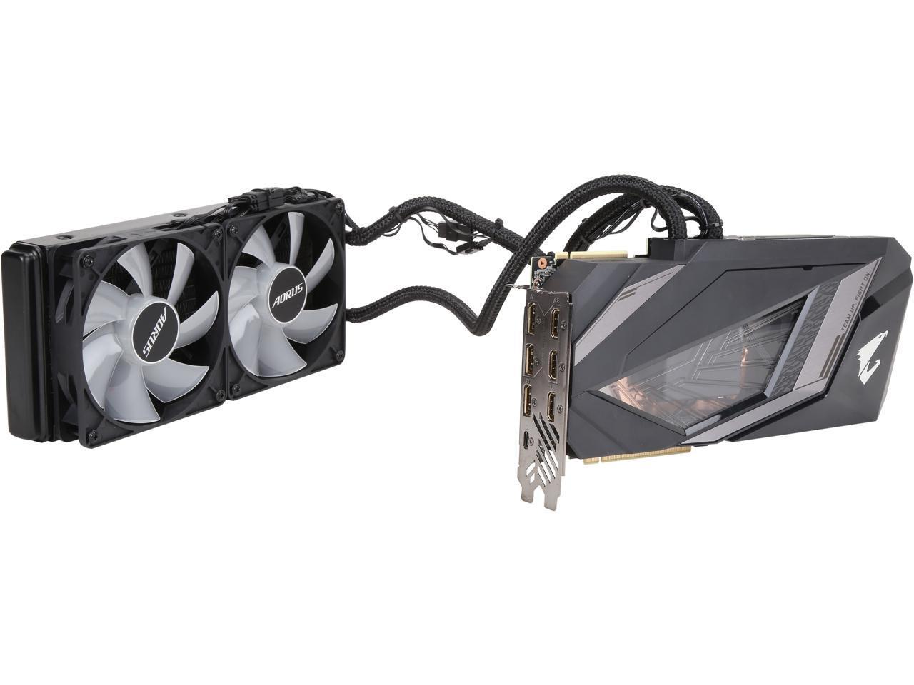 GIGABYTE AORUS GeForce RTX 2080 Ti DirectX 12 GV-N208TAORUSX W-11GC 11GB 352-Bit GDDR6 PCI Express 3.0 x16 SLI Support ATX Video Card