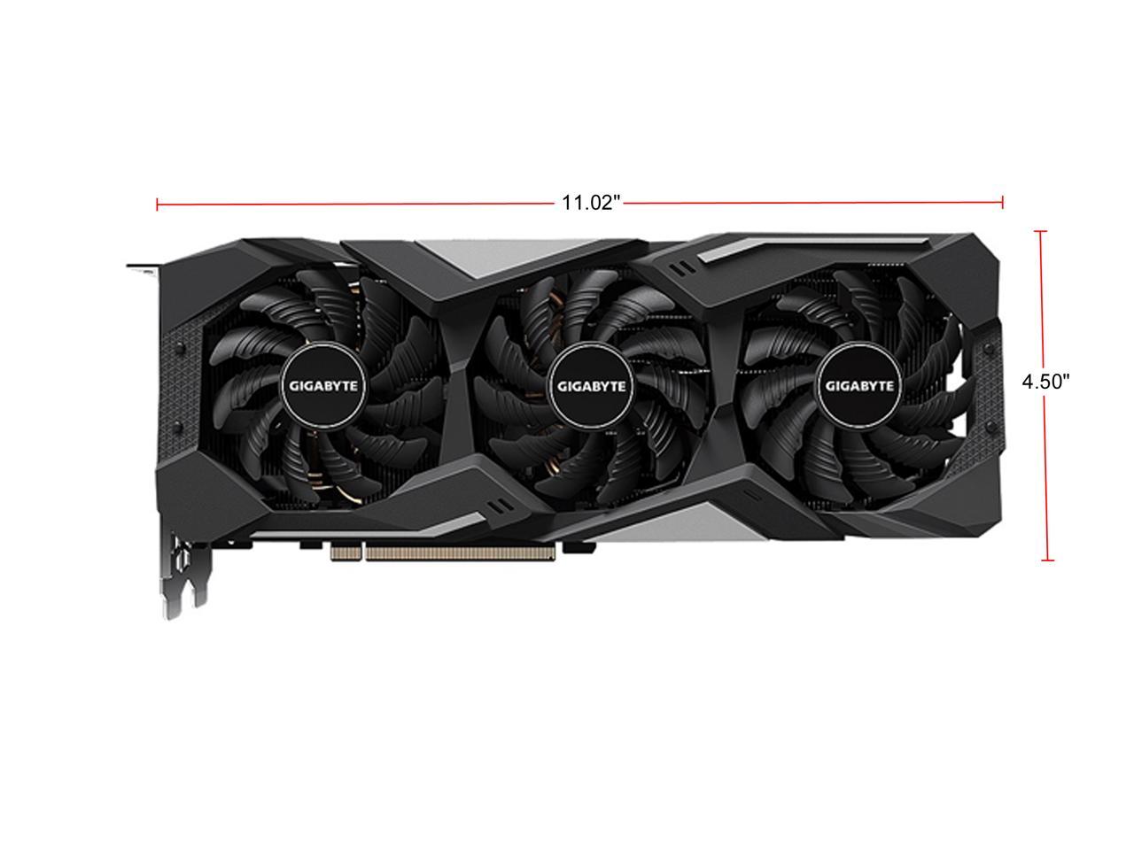 GIGABYTE Radeon RX 5600 XT DirectX 12 GV-R56XTGAMING OC-6GD 6GB 192-Bit GDDR6 PCI Express 4.0 x16 ATX Video Card