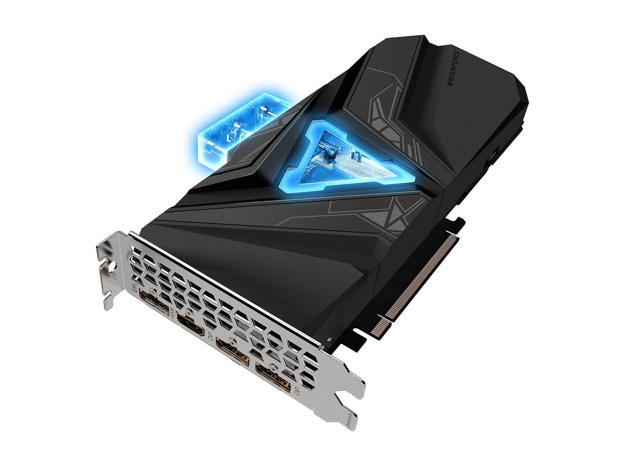 GIGABYTE GeForce RTX 2080 SUPER GAMING OC WATERFORCE WB 8G Graphics Card, Water Block Cooling System, 8GB 256-Bit GDDR6, GV-N208SGAMINGOC WB-8GD Video Card