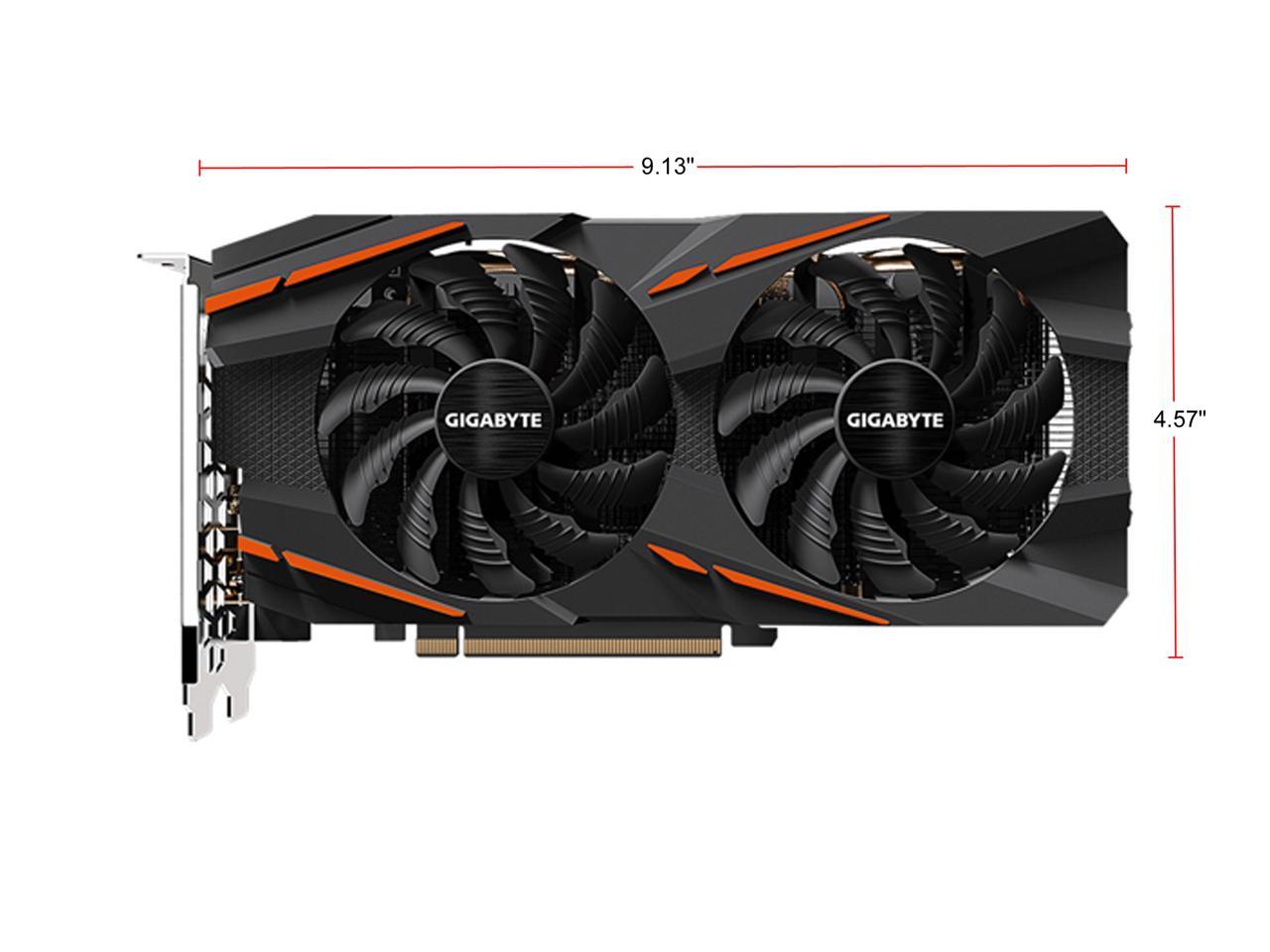 GIGABYTE Radeon RX 570 DirectX 12 GV-RX570GAMING-8GD Rev 2.0 8GB 256-Bit GDDR5 PCI Express 3.0 x16 CrossFireX Support ATX Video Card
