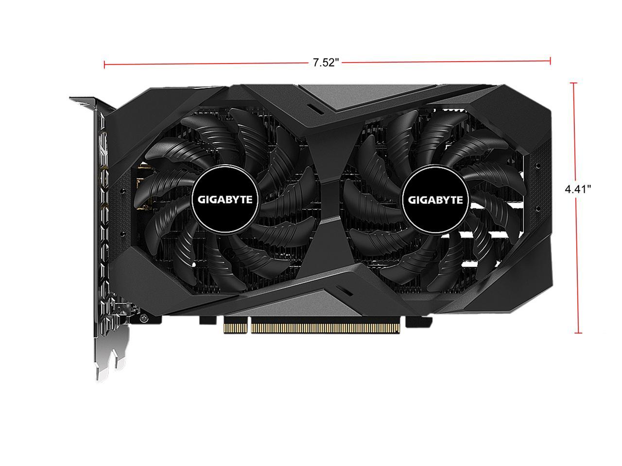 GIGABYTE GeForce GTX 1650 4GB GDDR6 PCI Express 3.0 x16 ATX Video Card GV-N1656WF2OC-4GD