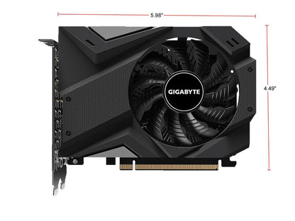 GIGABYTE GeForce GTX 1650 DirectX 12 GV-N1656OC-4GD 4GB 128-Bit GDDR6 PCI Express 3.0 x16 mini-ITX Video Card