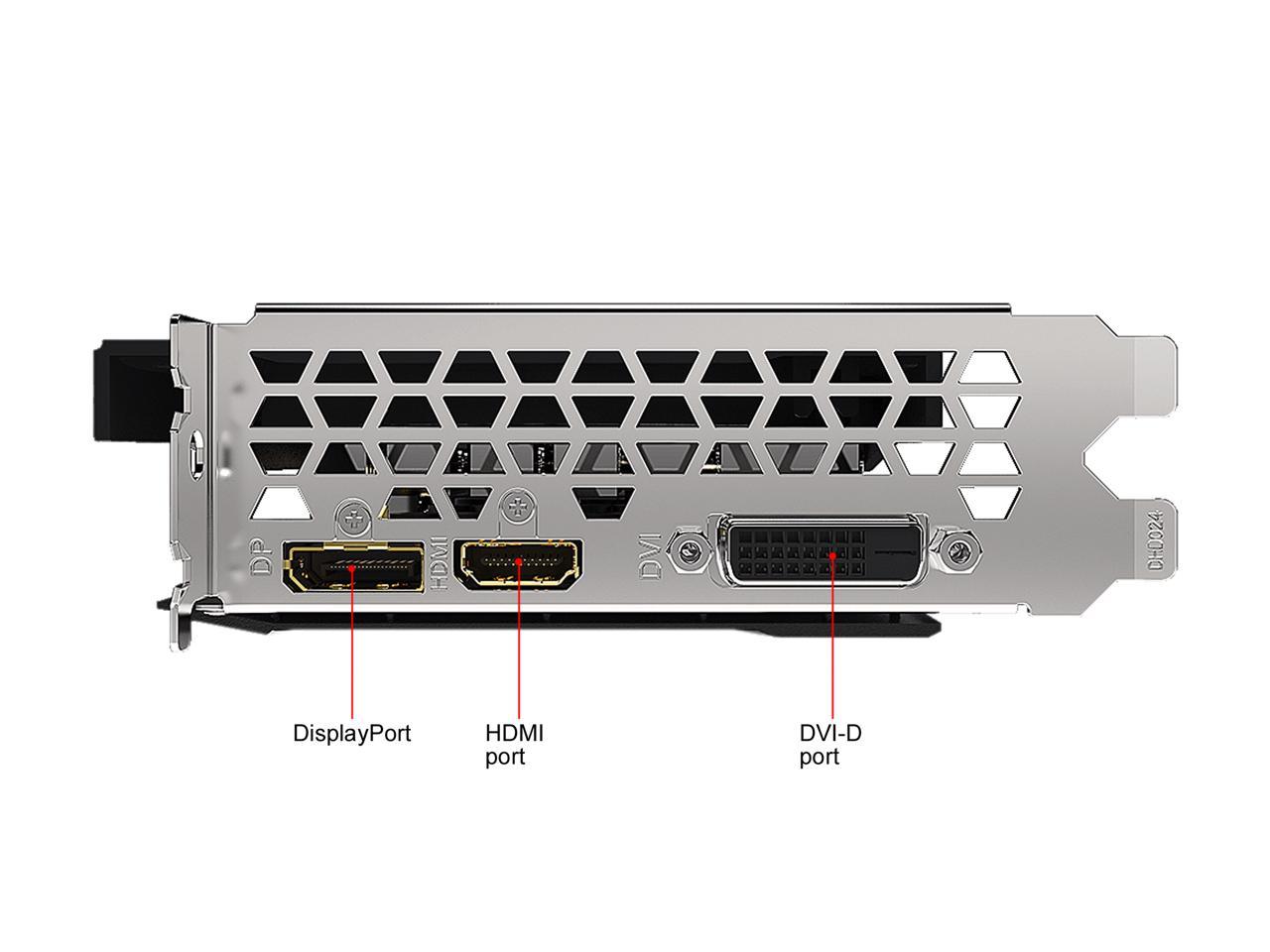 GIGABYTE GeForce GTX 1650 DirectX 12 GV-N1656EAGLE OC-4GD 4GB 128-Bit GDDR6 PCI Express 3.0 x16 ATX Video Card