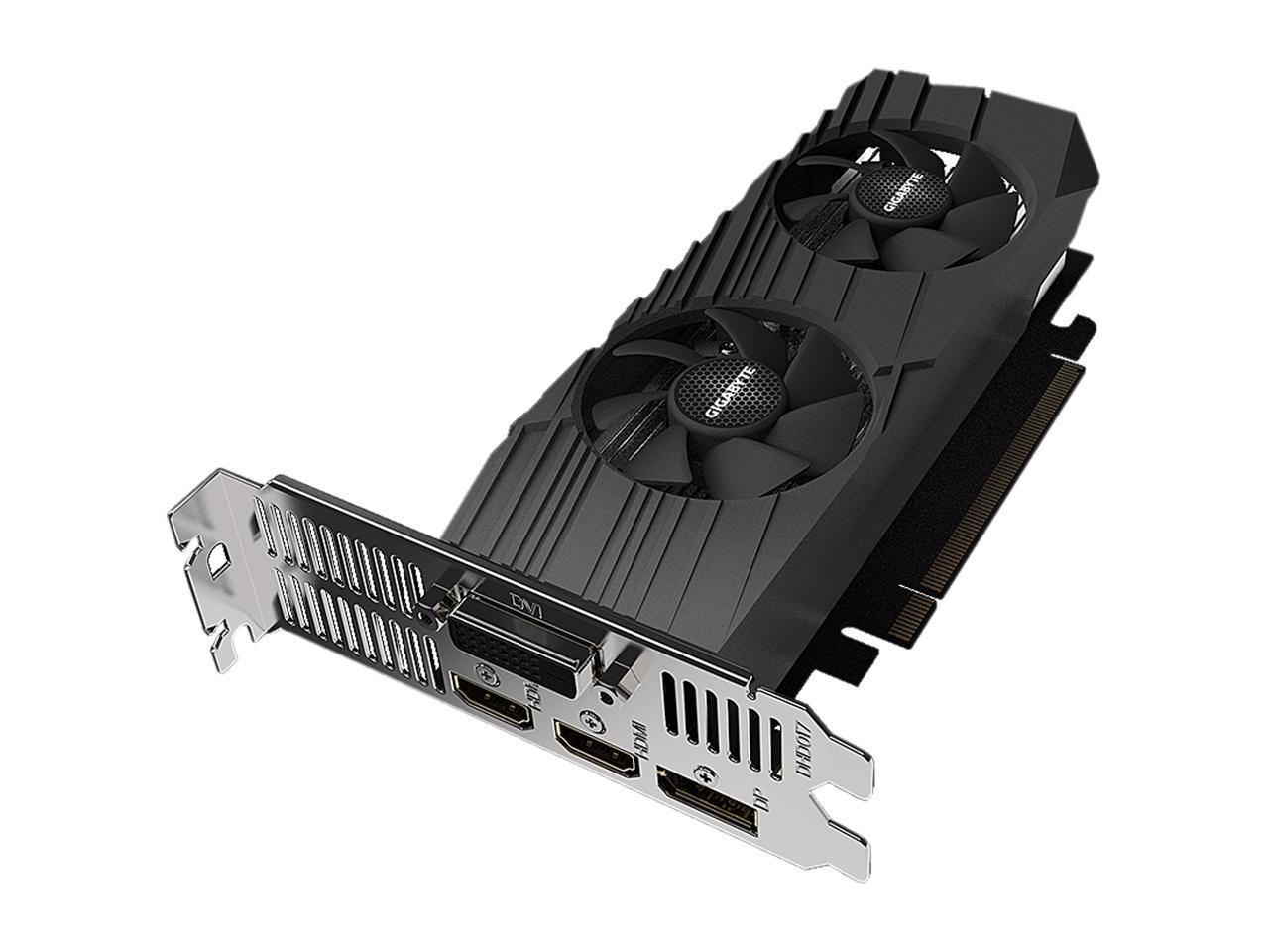 GIGABYTE GeForce GTX 1650 DirectX 12 GV-N1656OC-4GL 4GB 128-Bit GDDR6 PCI Express 3.0 x16 Low Profile Ready Video Card