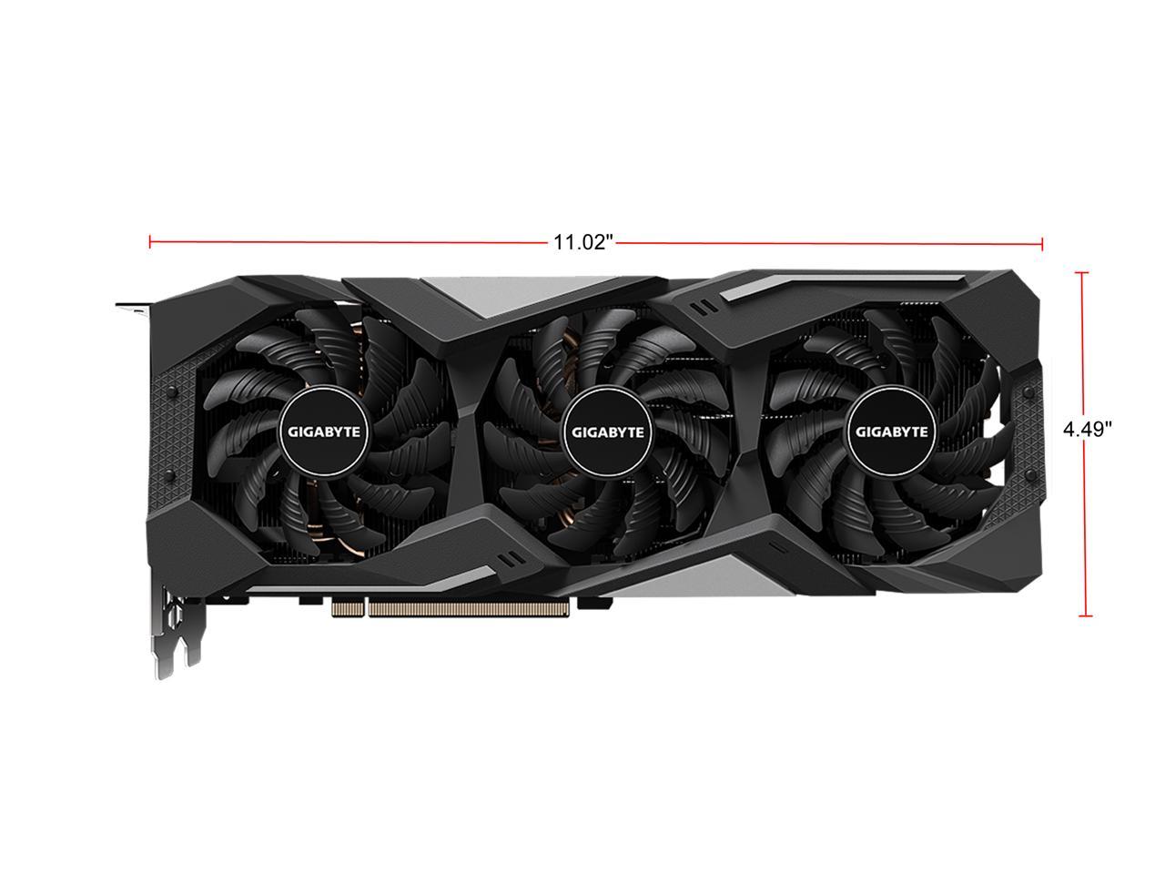 GIGABYTE Radeon RX 5700 XT DirectX 12 GV-R57XTGAMING OC-8GD (rev. 2.0) 8GB 256-Bit GDDR6 PCI Express 4.0 x16 ATX Video Card