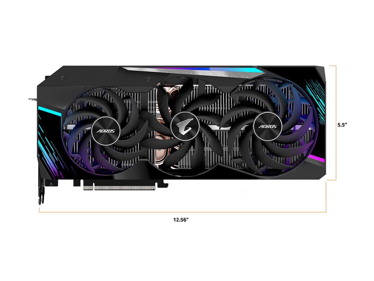 GIGABYTE AORUS GeForce RTX 3080 DirectX 12 GV-N3080AORUS M-10GD 10GB 320-Bit GDDR6X PCI Express 4.0 x16 ATX Video Card