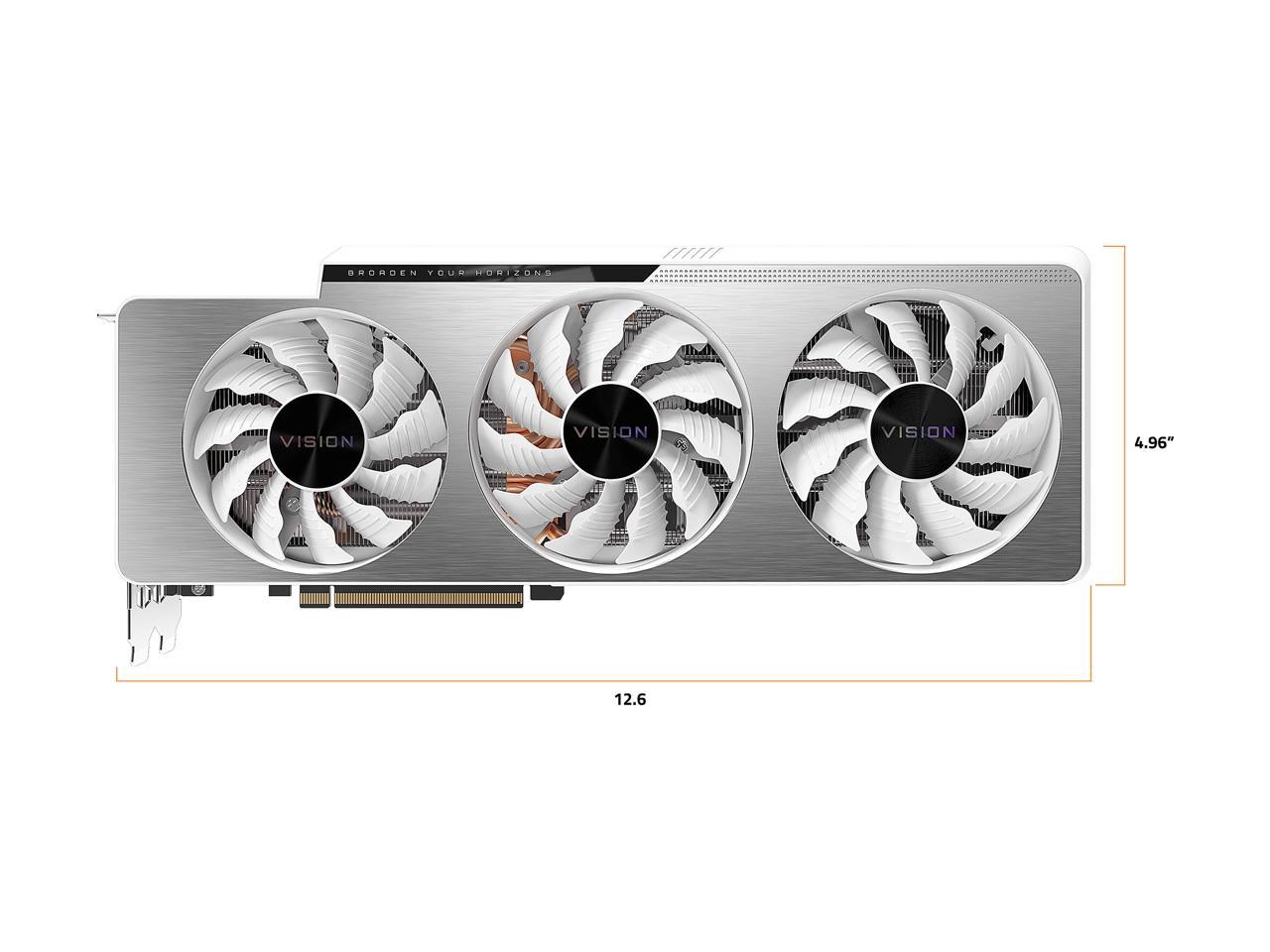 GIGABYTE GeForce RTX 3080 DirectX 12 GV-N3080VISION OC-10GD 10GB 320-Bit GDDR6X PCI Express 4.0 x16 ATX Video Card