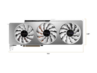 GIGABYTE GeForce RTX 3080 DirectX 12 GV-N3080VISION OC-10GD 10GB 320-Bit GDDR6X PCI Express 4.0 x16 ATX Video Card