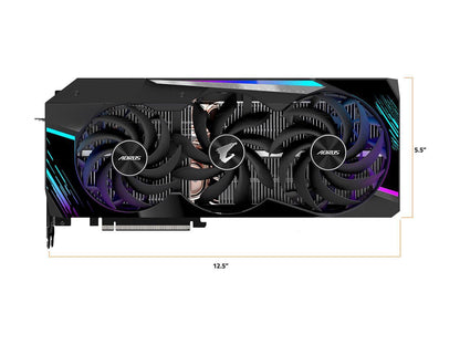 GIGABYTE AORUS GeForce RTX 3090 DirectX 12 GV-N3090AORUS M-24GD 24GB 384-Bit GDDR6X PCI Express 4.0 x16 SLI Support ATX Video Card