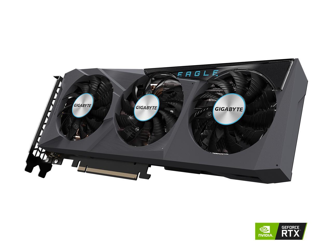 GIGABYTE GeForce RTX 3070 DirectX 12 GV-N3070EAGLE OC-8GD 8GB 256-Bit GDDR6 PCI Express 4.0 x16 ATX Video Card