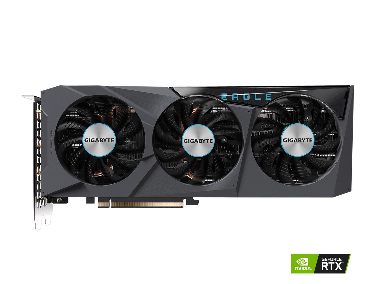 GIGABYTE GeForce RTX 3070 DirectX 12 GV-N3070EAGLE OC-8GD 8GB 256-Bit GDDR6 PCI Express 4.0 x16 ATX Video Card