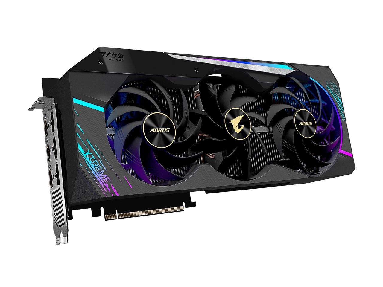 GIGABYTE AORUS GeForce RTX 3080 DirectX 12 GV-N3080AORUS X-10GD 10GB 320-Bit GDDR6X PCI Express 4.0 x16 ATX Video Card