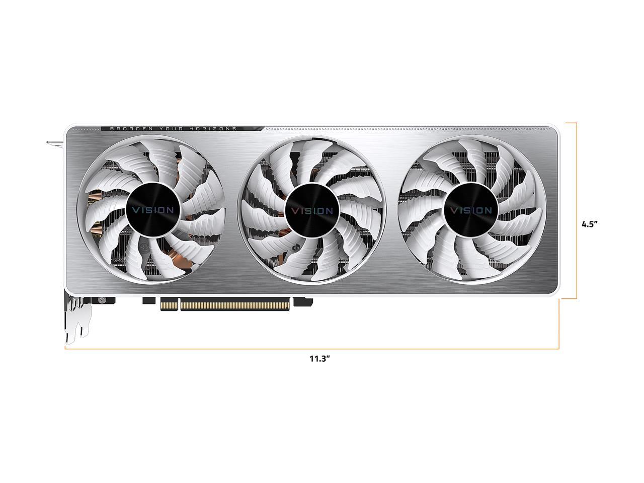 GIGABYTE GeForce RTX 3070 DirectX 12 GV-N3070VISION OC-8GD 8GB 256-Bit GDDR6 PCI Express 4.0 x16 ATX Video Card