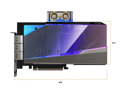 GIGABYTE AORUS GeForce RTX 3080 XTREME WATERFORCE WB 10G Graphics Card, WATERFORCE Water Block Cooling System, 10GB 320-bit GDDR6X, GV-N3080AORUSX WB-10GD Video Card