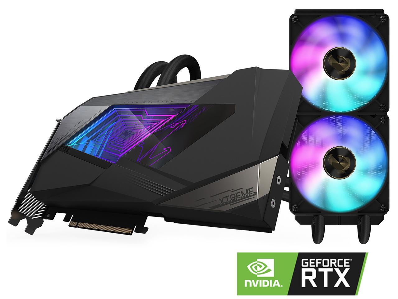 GIGABYTE AORUS GeForce RTX 3080 XTREME WATERFORCE 10GB Video Card, GV-N3080AORUSX W-10GD