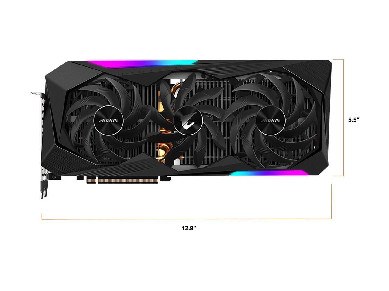 GIGABYTE AORUS Radeon RX 6800 XT MASTER TYPE C 16G Graphics Card, 16GB GDDR6 Memory, Powered by AMD RDNA 2, HDMI 2.1, USB Type-C, MAX-COVERED Cooling, GV-R68XTAORUS M-16GC