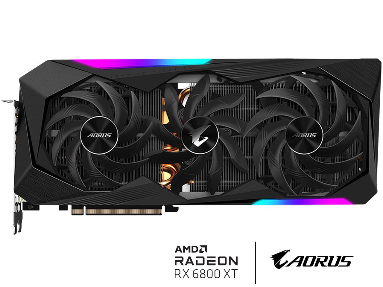 GIGABYTE AORUS Radeon RX 6800 XT MASTER 16G Graphics Card, MAX-COVERED Cooling, 16GB 256-bit GDDR6, GV-R68XTAORUS M-16GD Video Card