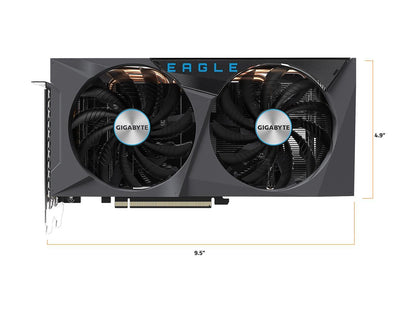 GIGABYTE GeForce RTX 3060 EAGLE 12G Graphics Card, 2 x WINDFORCE Fans, 12GB 192-bit GDDR6, GV-N3060EAGLE-12GD Video Card