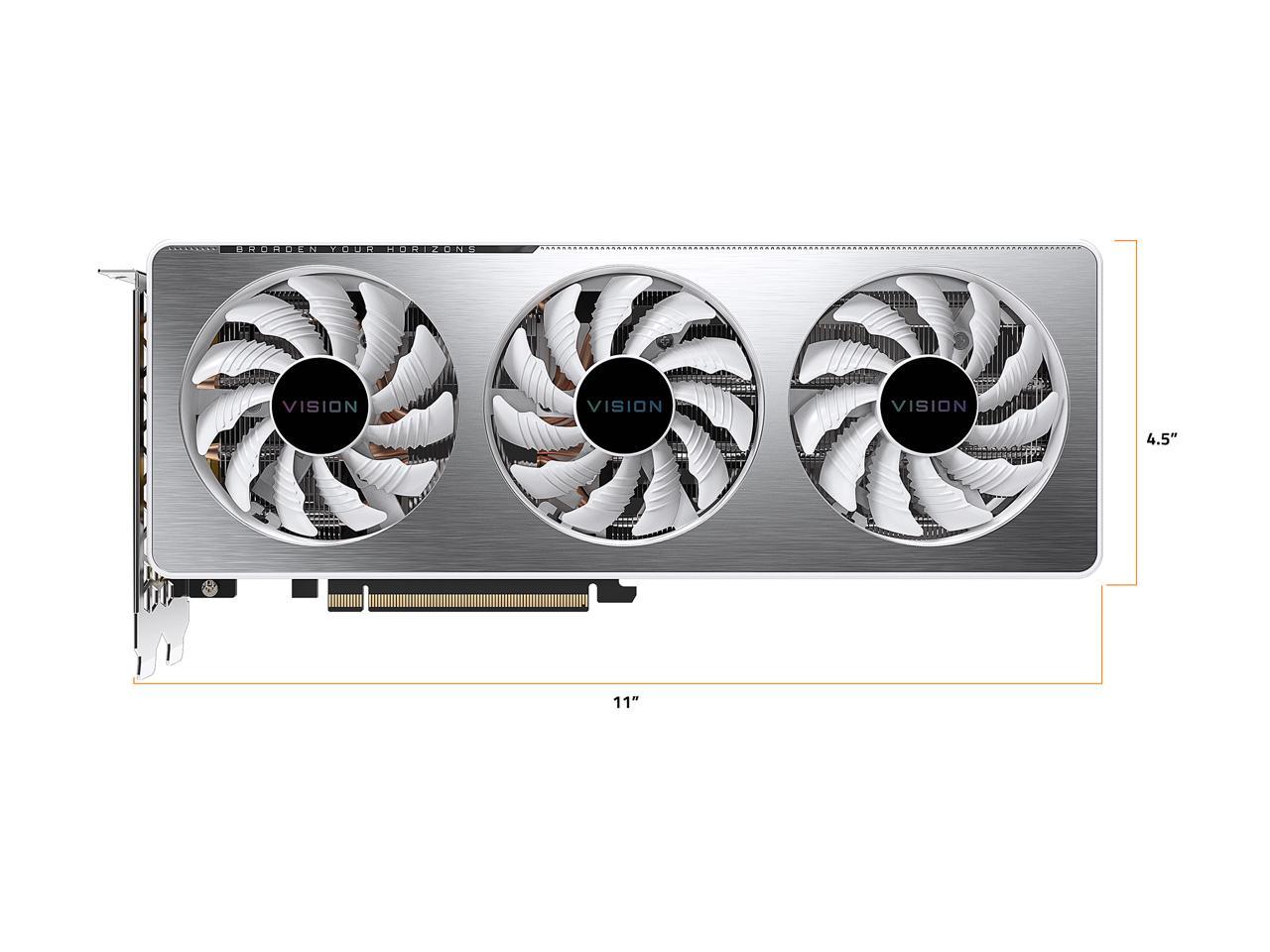 GIGABYTE GeForce RTX 3060 Ti VISION OC 8G Graphics Card, WINDFORCE 3X Cooling System, 8GB 256-bit GDDR6, GV-N306TVISION OC-8GD Video Card