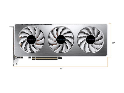 GIGABYTE GeForce RTX 3060 Ti VISION OC 8G Graphics Card, WINDFORCE 3X Cooling System, 8GB 256-bit GDDR6, GV-N306TVISION OC-8GD Video Card