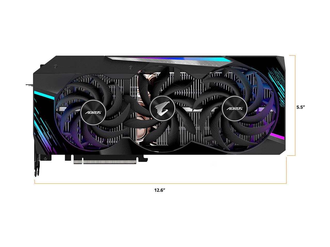 GIGABYTE AORUS GeForce RTX 3080 MASTER 10G (rev. 2.0) Graphics Card, Max Covered Cooling, 10GB 320-bit GDDR6X, GV-N3080AORUS M-10GD Rev2.0 Video Card