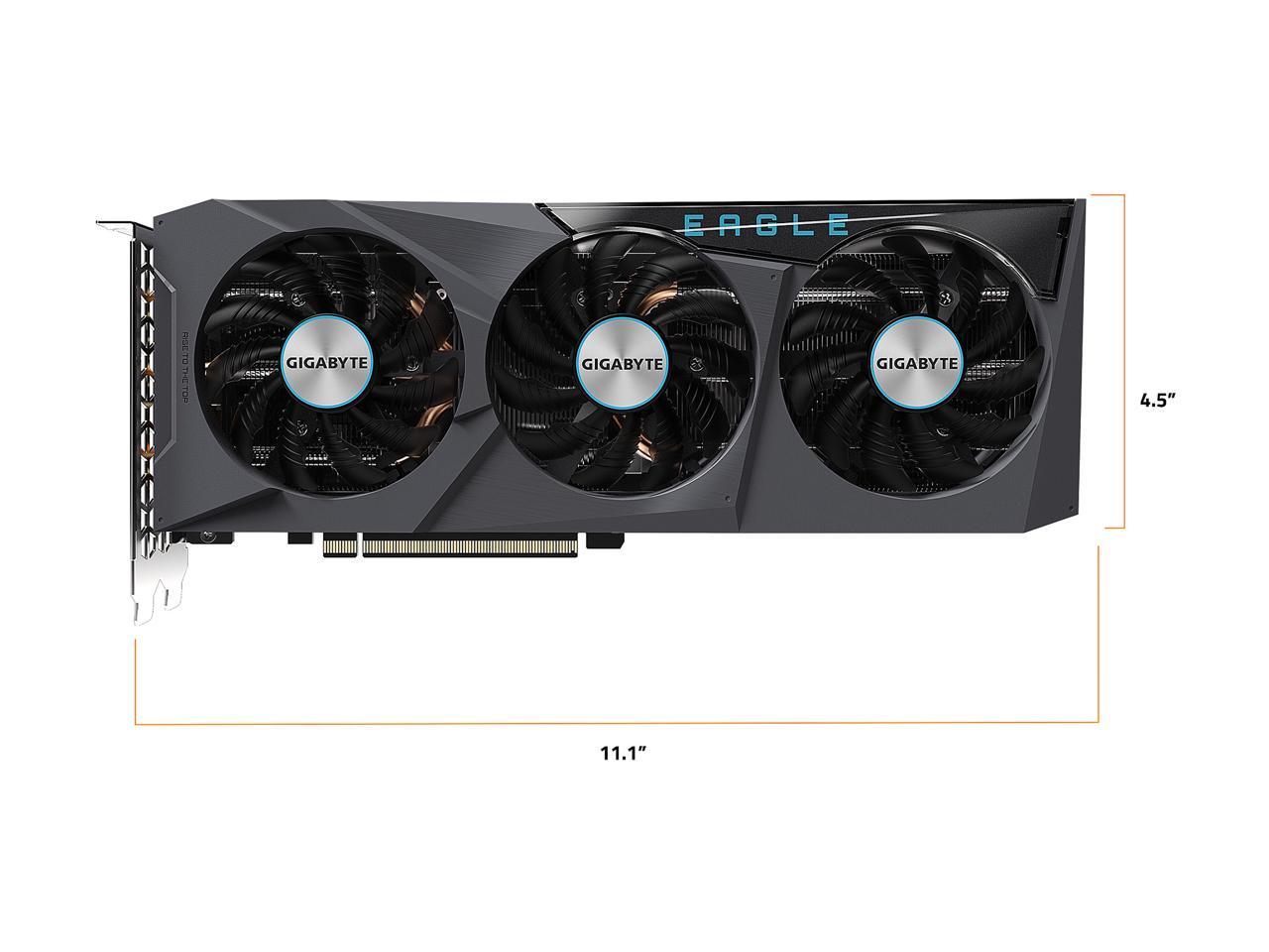 GIGABYTE Radeon RX 6700 XT EAGLE 12G Graphics Card, WINDFORCE 3X Cooling System, 12GB 192-bit GDDR6, GV-R67XTEAGLE-12GD Video Card