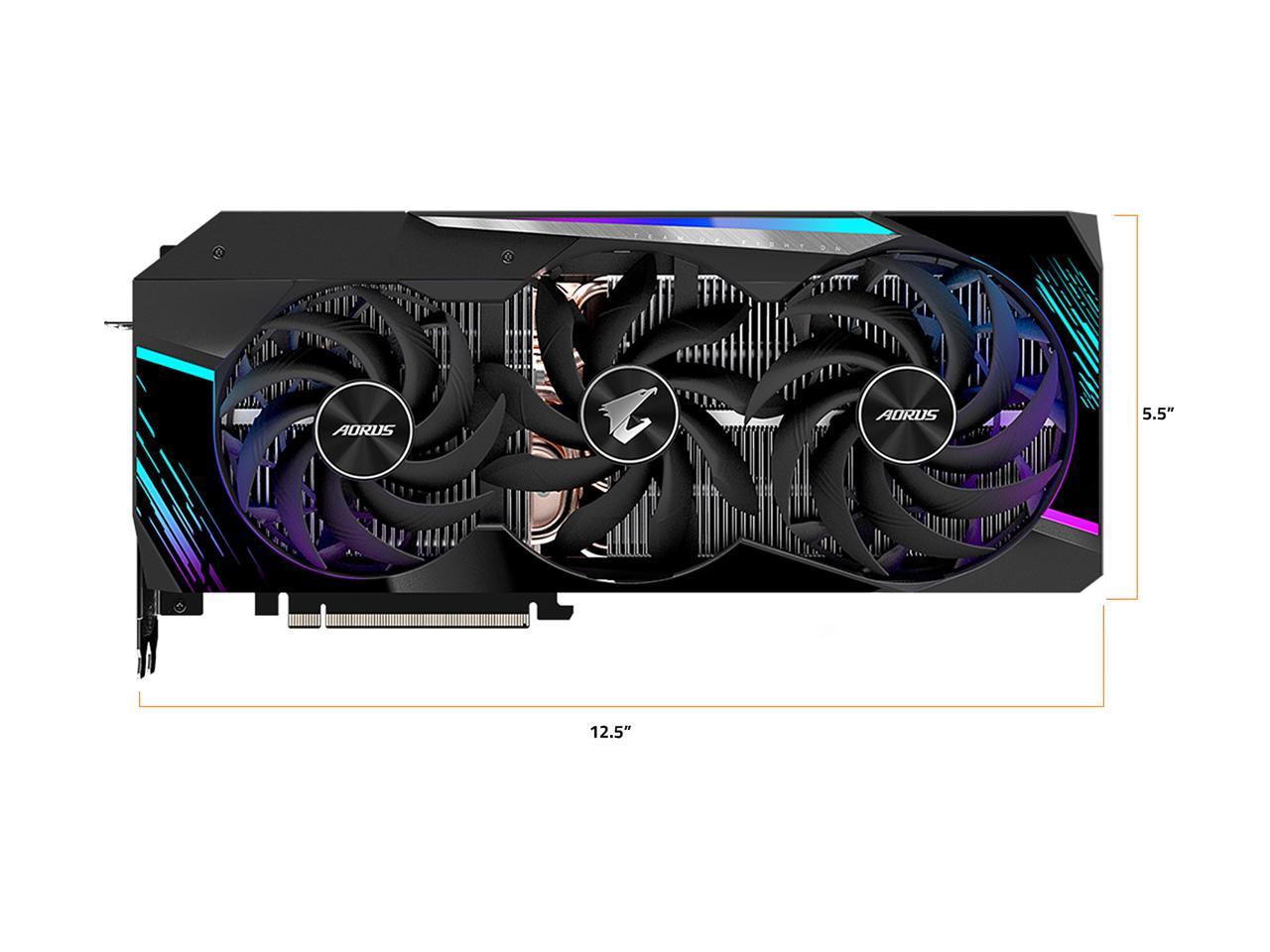 GIGABYTE AORUS GeForce RTX 3080 Ti 12GB GDDR6X PCI Express 4.0 x16 ATX Video Card GV-N308TAORUS M-12GD