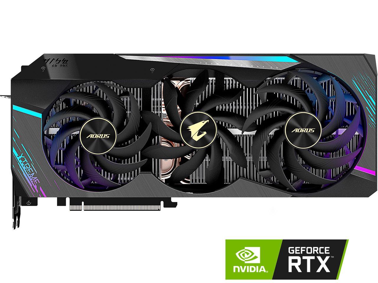 GIGABYTE AORUS GeForce RTX 3080 Ti 12GB GDDR6X PCI Express 4.0 x16 ATX Video Card GV-N308TAORUS X-12GD