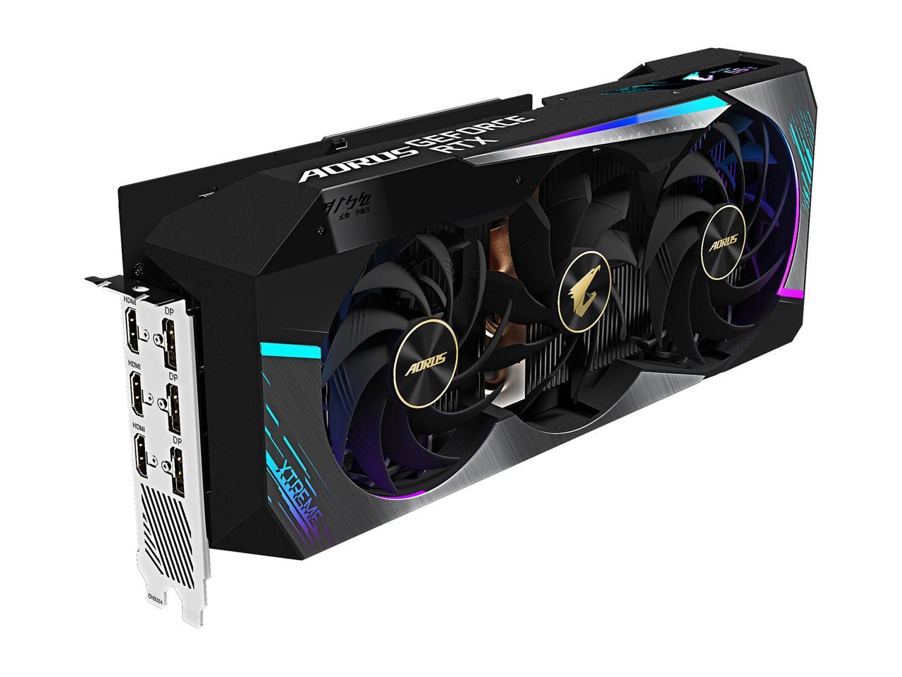 GIGABYTE AORUS GeForce RTX 3080 Ti 12GB GDDR6X PCI Express 4.0 x16 ATX Video Card GV-N308TAORUS X-12GD