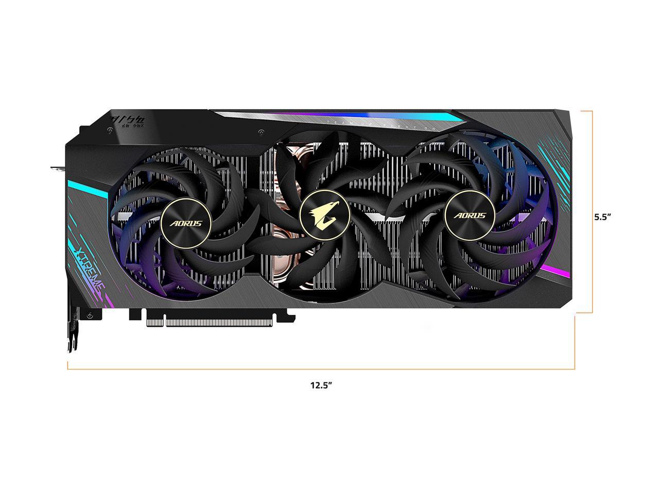 GIGABYTE AORUS GeForce RTX 3080 Ti 12GB GDDR6X PCI Express 4.0 x16 ATX Video Card GV-N308TAORUS X-12GD