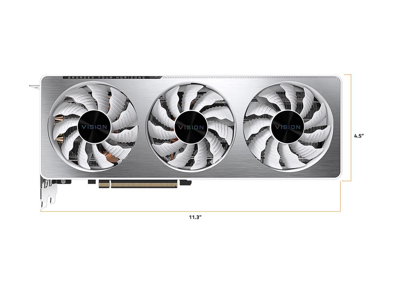 GIGABYTE Vision GeForce RTX 3070 8GB GDDR6 PCI Express 4.0 x16 ATX Video Card GV-N3070VISION OC-8GD (rev. 2.0)