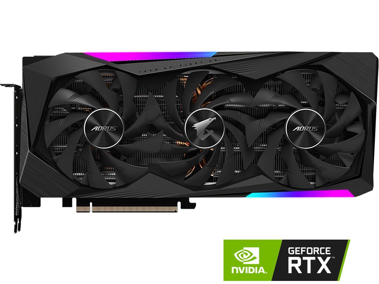 GIGABYTE AORUS GeForce RTX 3070 8GB GDDR6 PCI Express 4.0 x16 ATX Video Card GV-N3070AORUS M-8GD (rev. 2.0)