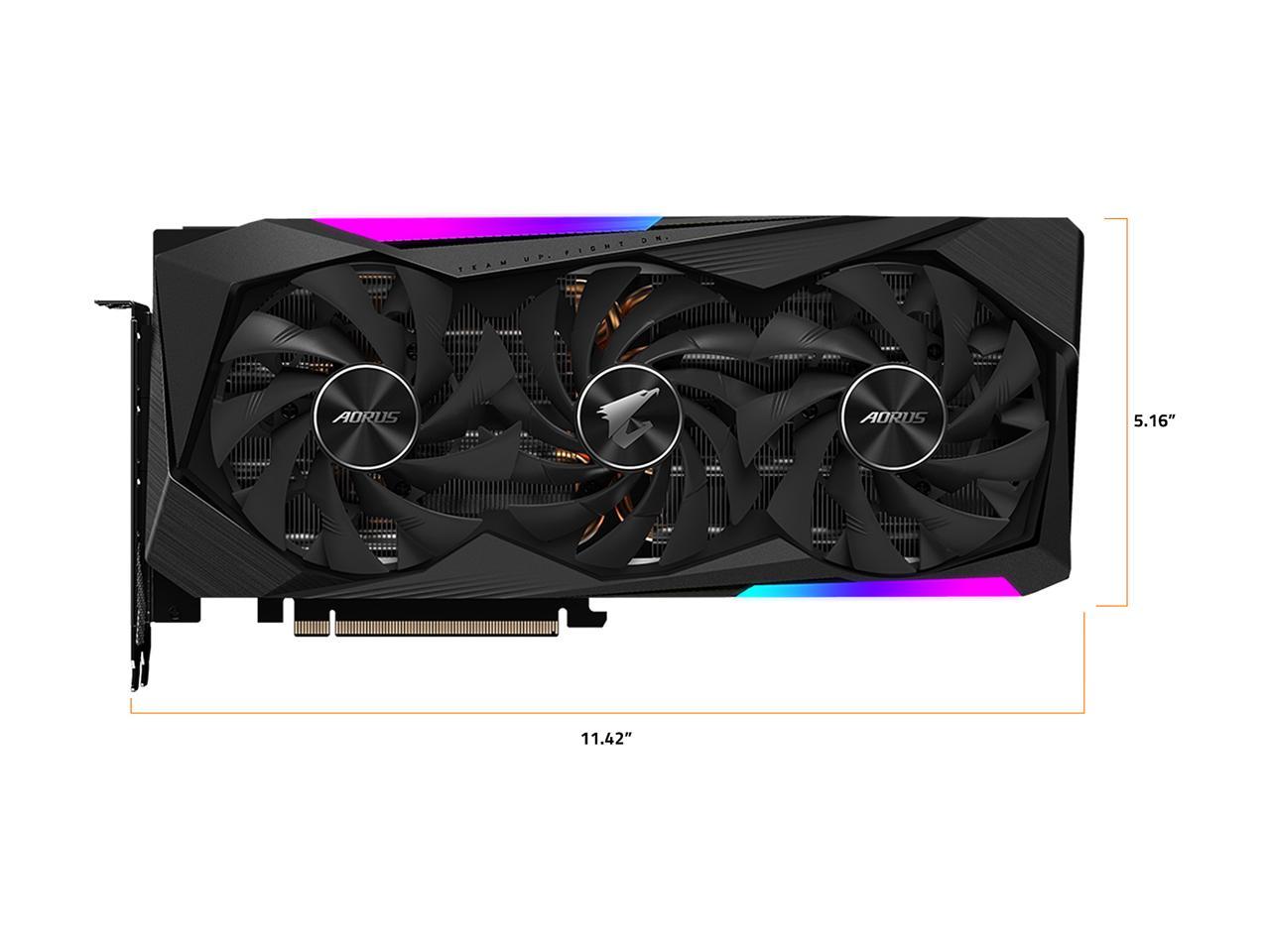 GIGABYTE AORUS GeForce RTX 3070 8GB GDDR6 PCI Express 4.0 x16 ATX Video Card GV-N3070AORUS M-8GD (rev. 2.0)