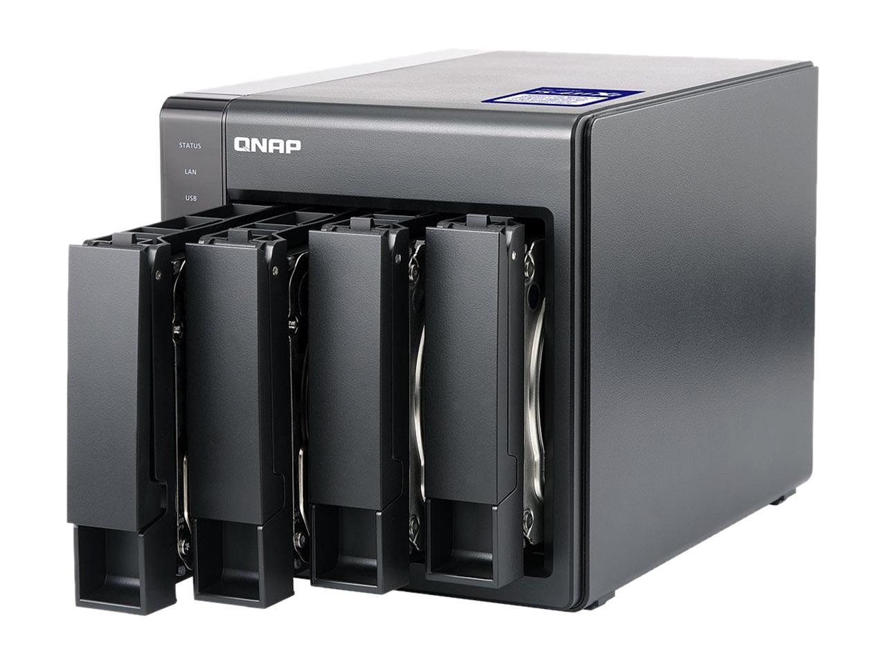 Qnap 4 Bay TS-431X2-2G-US ARM-based Quad Core 1.7GHz, 2GB RAM, 1 x 10GbE(SFP+) ,2 x 1GbE