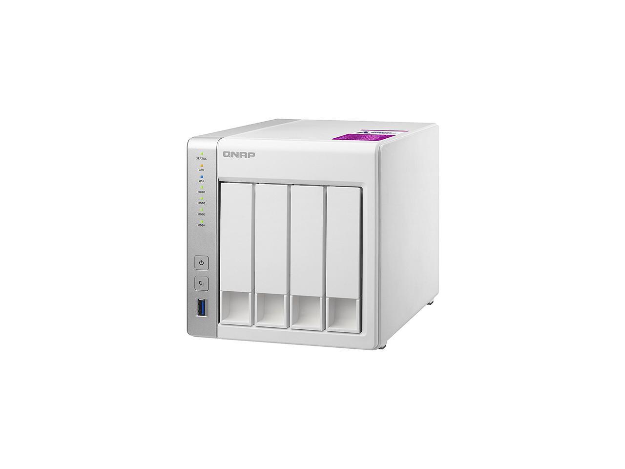 QNAP TS-431P2-4G-US 4-Bay Personal Cloud NAS with DLNA, ARM Cortex A15 1.7 GHz Quad Core, 4GB RAM