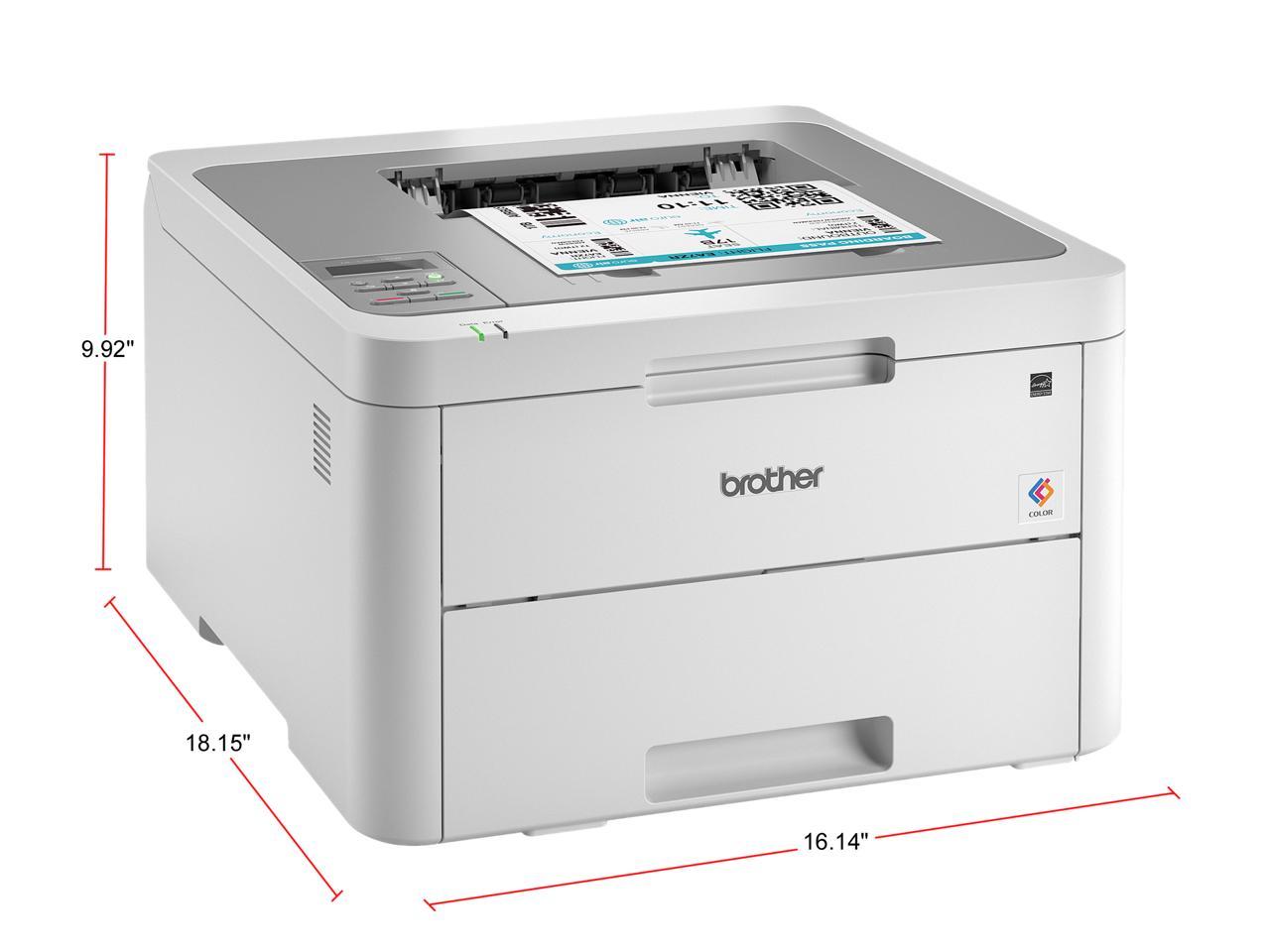 Brother Printer 19 ppm 250-Sheet Capacity Wireless White/Gray HLL3210CW