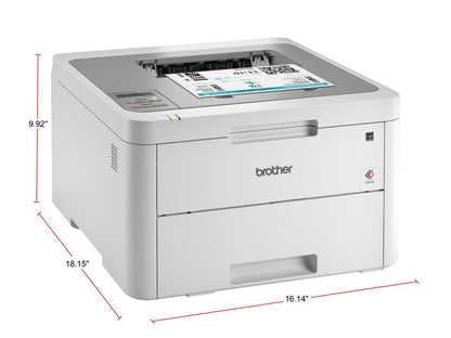 Brother Printer 19 ppm 250-Sheet Capacity Wireless White/Gray HLL3210CW