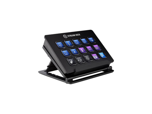 Elgato Stream Deck - Live Content Creation Controller with 15 Customizable LCD Keys, Adjustable Stand, for Windows 10 and macOS 10.11 or Later