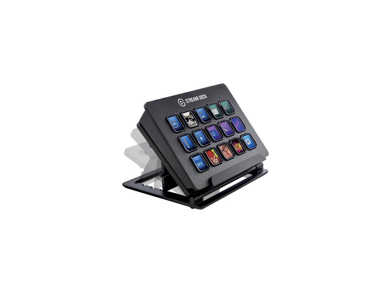 Elgato Stream Deck - Live Content Creation Controller with 15 Customizable LCD Keys, Adjustable Stand, for Windows 10 and macOS 10.11 or Later