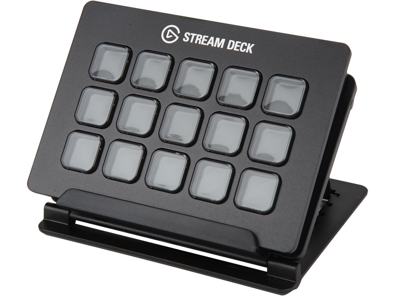 Elgato Stream Deck - Live Content Creation Controller with 15 Customizable LCD Keys, Adjustable Stand, for Windows 10 and macOS 10.11 or Later
