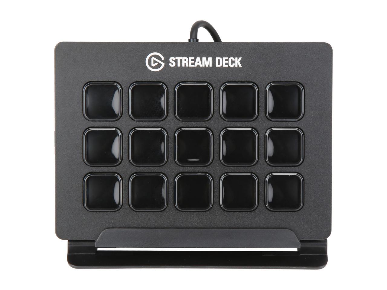 Elgato Stream Deck - Live Content Creation Controller with 15 Customizable LCD Keys, Adjustable Stand, for Windows 10 and macOS 10.11 or Later